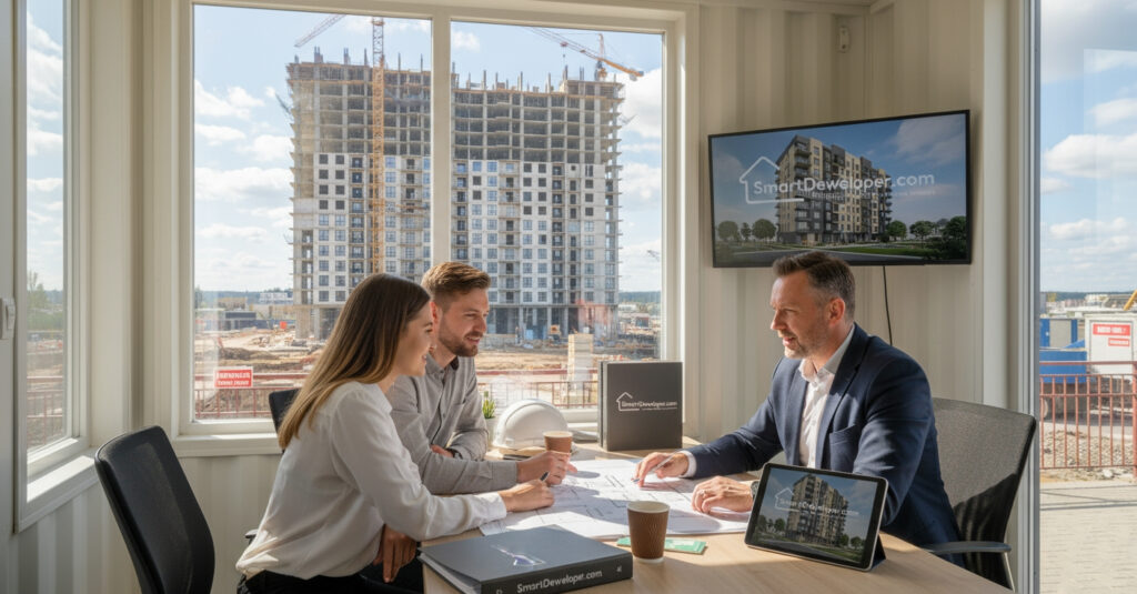 Aplikacja dla deweloperów - CRM - sprzedaż nieruchomości i automatyzacja wysyłki cen nieruchomości do "dane.gov.pl"